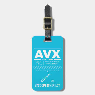 Etiqueta de bagagem do aeroporto Catalina AVX