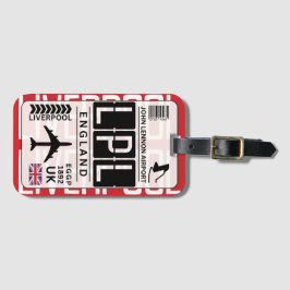 Etiqueta de bagagem do aeroporto de Liverpool