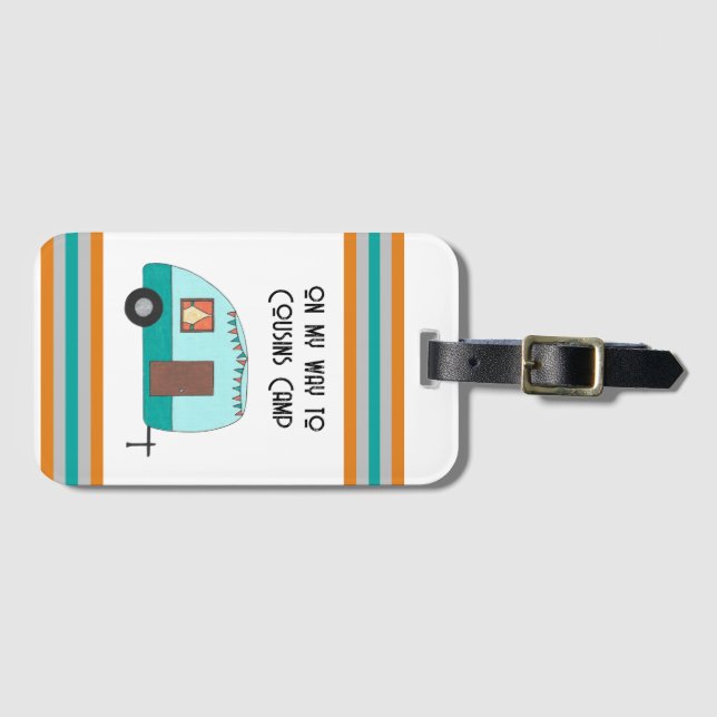 Etiqueta de Bagagem do Camp Retro Camp (Frente Horizontal)