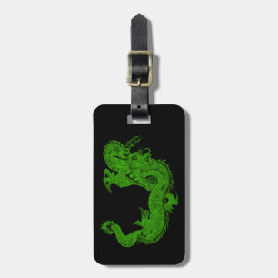 Etiqueta de Bagagem do Dragão Verde Personalizado