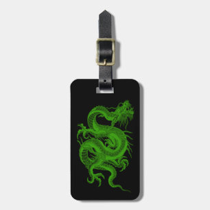 Etiqueta de Bagagem do Dragão Verde Personalizado