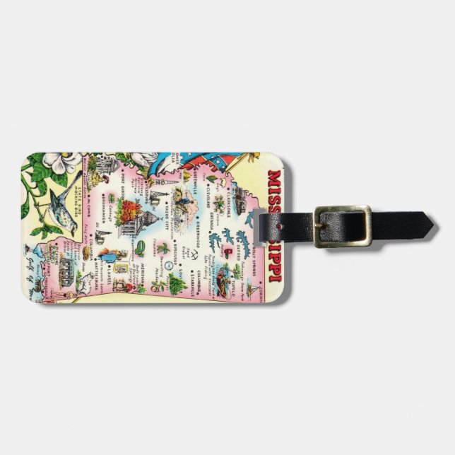 Etiqueta de Bagagem do Estado do Mississippi (Frente Horizontal)