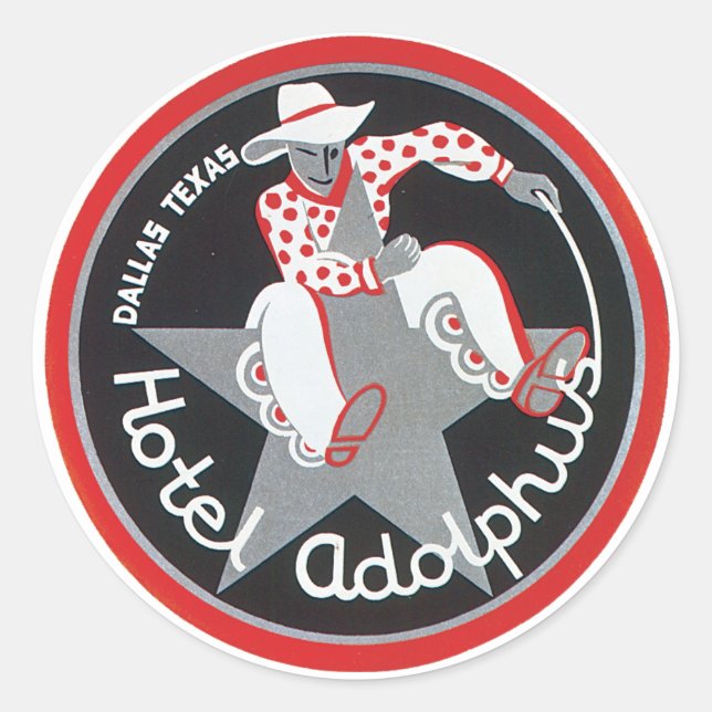 Etiqueta de Bagagem do Hotel Adolphus (Frente)