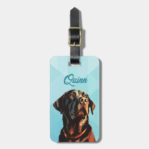 Etiqueta de Bagagem do Labrador Retriever Preto
