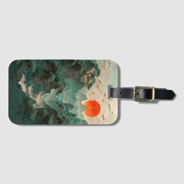 etiqueta de bagagem do lago tranquilo (Frente Horizontal)