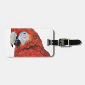 Etiqueta De Bagagem Do Macaw escarlate dos presentes do papagaio