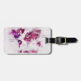 etiqueta de bagagem do mapa