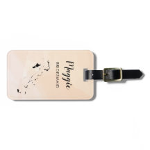 Etiqueta de bagagem do mapa das Bahamas, festa de