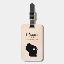 Etiqueta de Bagagem do Mapa de Wisconsin, Festa de