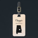 Etiqueta de Bagagem do Mapa do Alabama para Boas-v<br><div class="desc">Essas etiquetas de bagagem de estado fazem as etiquetas de presente de festa de casamento perfeitas ou etiquetas de sacos de boas-vindas. Amarre-o aos presentes da dama de honra em vez de uma etiqueta de presente de papel típica, e eles podem usá-la durante meses e anos. As etiquetas têm um...</div>