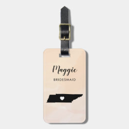 Etiqueta de bagagem do mapa do Tennessee, presente