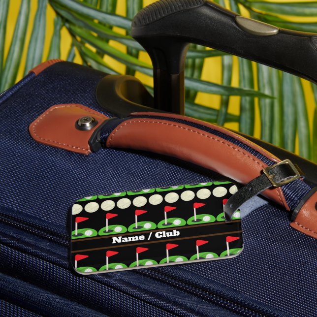 Etiqueta de Bagagem do Tema de Golf (Frente Insitu 3)