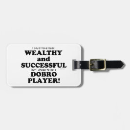 Etiqueta De Bagagem Dobro rico e bem-sucedido