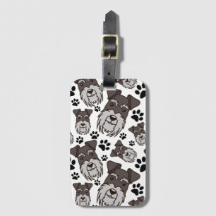 Etiqueta De Bagagem Doce Pet Puppy Cão Pet Pet Puppy Padrão Schnauze