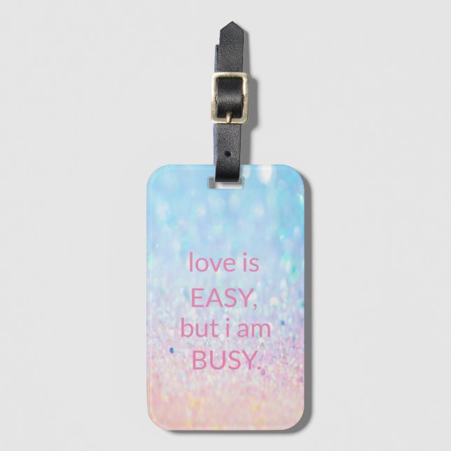 Etiqueta De Bagagem Doce Tendy Glitter (Frente Vertical)