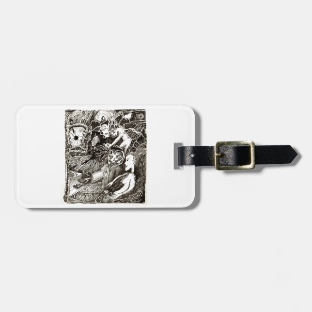 Etiqueta De Bagagem Dois mundos (Frente Horizontal)