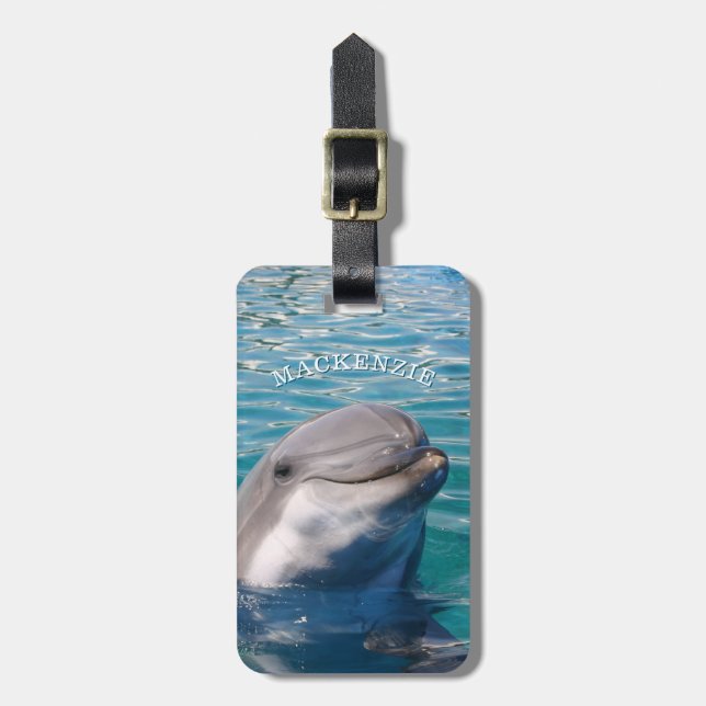 Etiqueta De Bagagem Dolphin Personalizado (Frente Vertical)