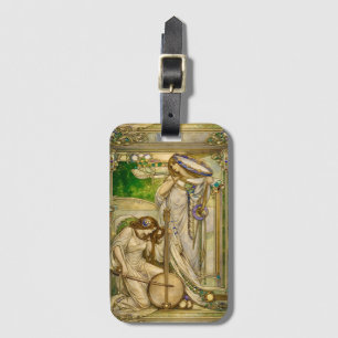 Etiqueta De Bagagem Donzelas da Música Art Nouveau Ilustração Vintage