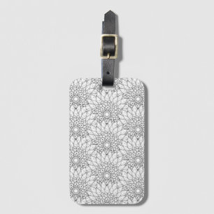 Etiqueta De Bagagem Doodle floral do jardim