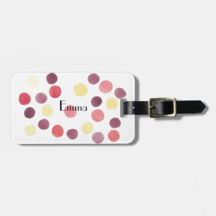 Etiqueta de bagagem dos bonito círculos doces