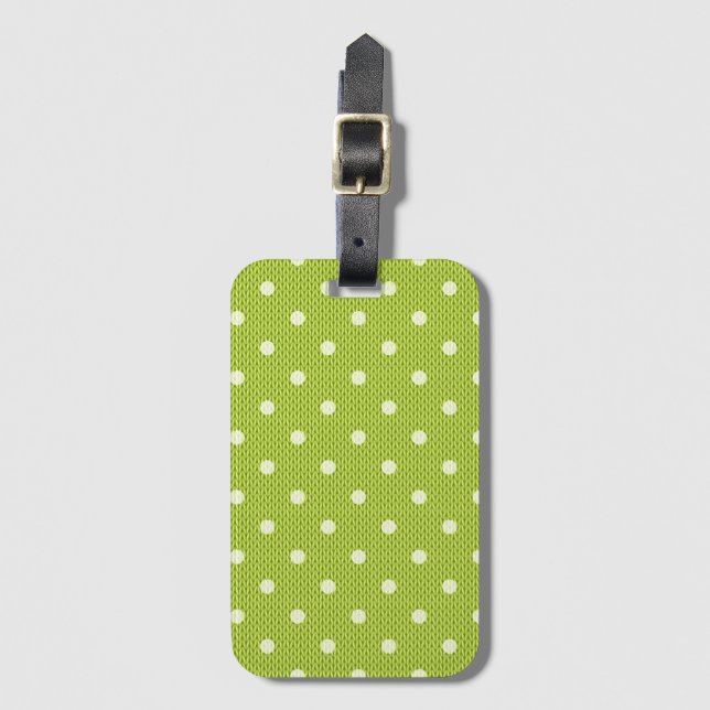 Etiqueta De Bagagem Dotty Delight Green (Frente Vertical)