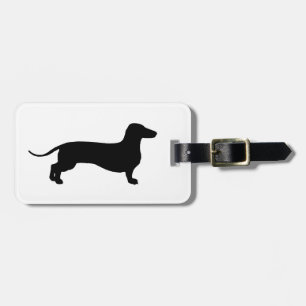Etiqueta De Bagagem Doxie preto