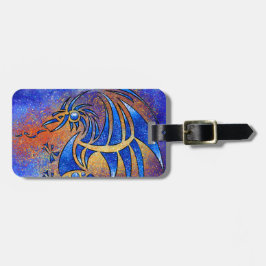 Etiqueta De Bagagem Dragissous V1 - dragão azul