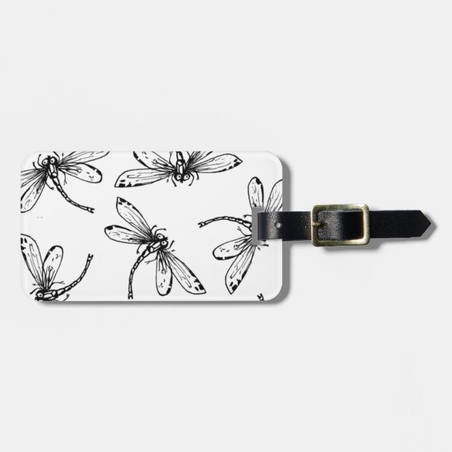 Etiqueta De Bagagem Drangonflies (Frente Horizontal)