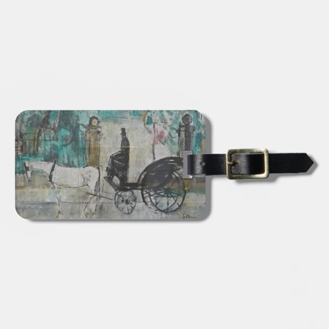 Etiqueta De Bagagem Driver de Carruagem Antigo (Frente Horizontal)