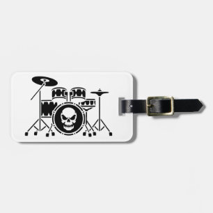 Etiqueta De Bagagem Drummer Musical do Conjunto de Tambores Personaliz