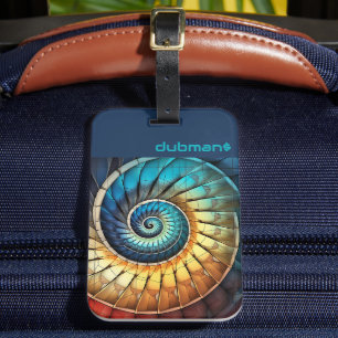 Etiqueta De Bagagem Dubman Does Design: Espectro de Fibonacci Glowing