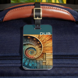 Etiqueta De Bagagem Dubman Does Design: Sequência de Fibonacci Glowing