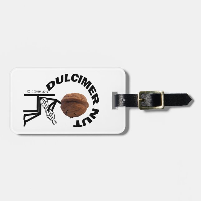 Etiqueta De Bagagem Dulcimer Nut (Frente Horizontal)