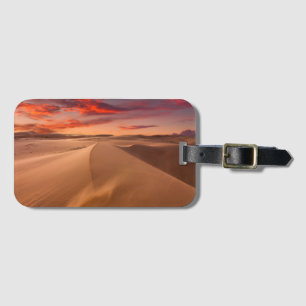 Etiqueta De Bagagem Dunas de areia no deserto no por do sol