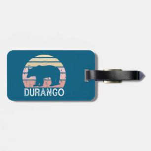 Etiqueta De Bagagem Durango Colorado Retro Bear