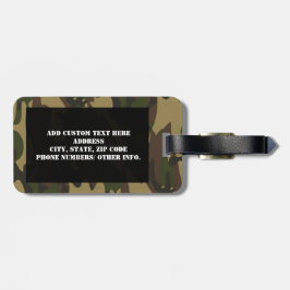 Etiqueta De Bagagem Dusty Green Camo