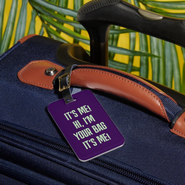 Etiqueta De Bagagem É Eu, Olá, Sou Sua Bolsa (Frente Insitu 1)