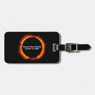Etiqueta De Bagagem Eclipse Solar Anular 2023