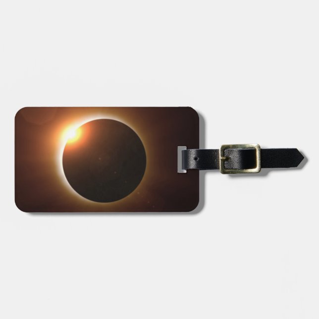 Etiqueta De Bagagem Eclipse Solar Total (Frente Horizontal)