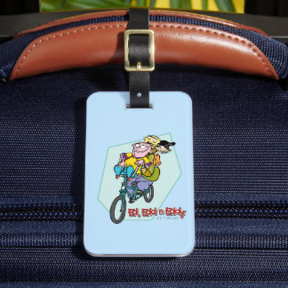 Etiqueta De Bagagem Ed, Edd, um Eddy numa bicicleta