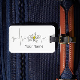 Etiqueta De Bagagem Edelweiss Heartbeat Oktoberfest Vintage Souvenir