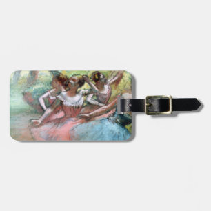 Etiqueta De Bagagem Edgar Degas   quatro bailarinas no palco