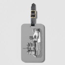 Etiqueta De Bagagem Edison Antique Steampunk Writer
