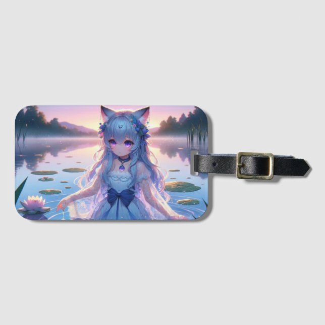 Etiqueta De Bagagem Eethal Water Anime Catgirl (Frente Horizontal)