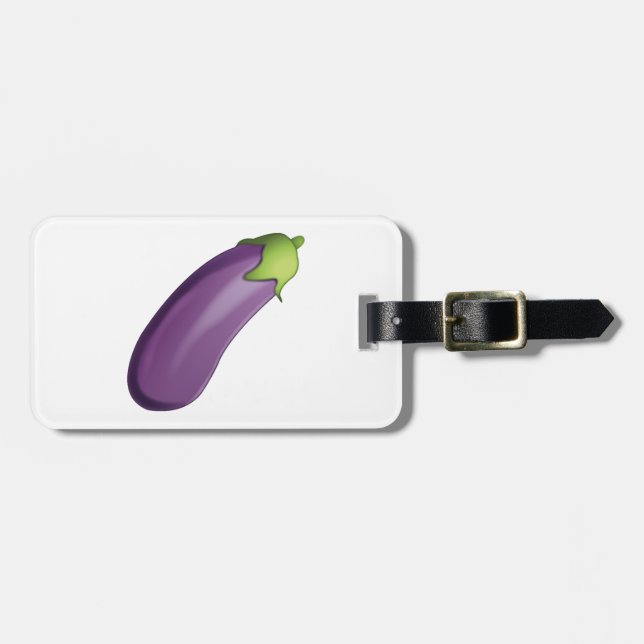 Etiqueta De Bagagem EggPlant - Emoji (Frente Horizontal)