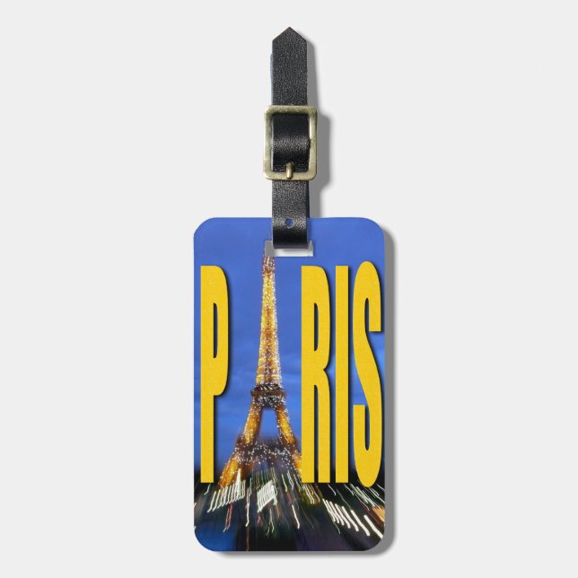 Etiqueta De Bagagem Eiffel Tower Paris França (Frente Vertical)