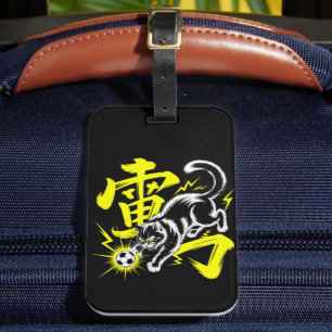 Etiqueta De Bagagem Electric Thunder Cat Futebol Para Viajantes & Anim