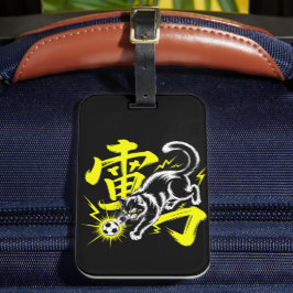 Etiqueta De Bagagem Electric Thunder Cat Soccer For Travelers & Anime 