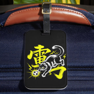 Etiqueta De Bagagem Electric Thunder Cat Soccer For Travelers & Anime 