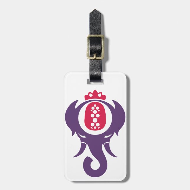 Etiqueta De Bagagem Elefante de abacaxi (Frente Vertical)